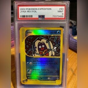 Pokemon PSA 9 Jynx Reverse Holo Expedition Base 83/165 Mint